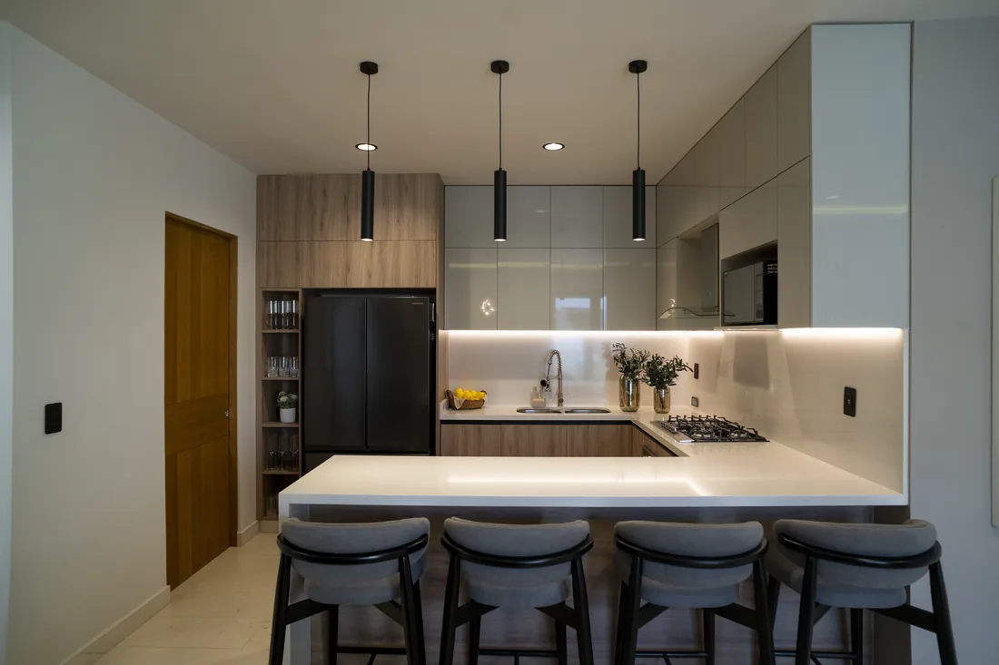 Render interior de un departamento